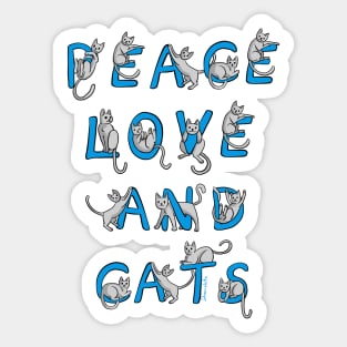 Dramabite Peace Love and Cats Cute Kitten Cats Lover Owner gift Sticker